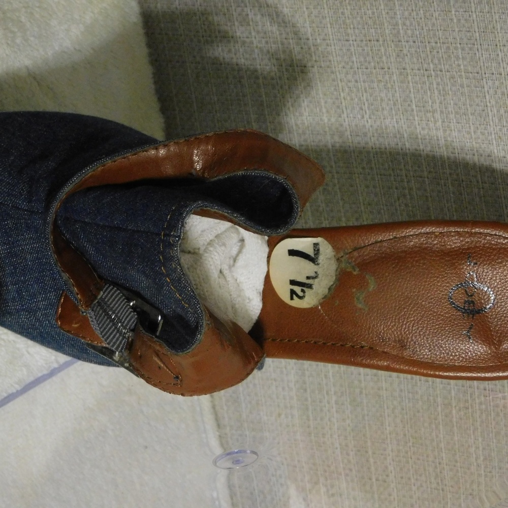 WOMEN'S BLUE JEAN OPEN TOE 5" HEELS BY JOEY O SIZE - Picture 3 of 8